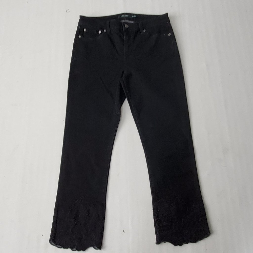 LAUREN RALPH LAUREN EMBROIDERED JEANS - Picture 2 of 7